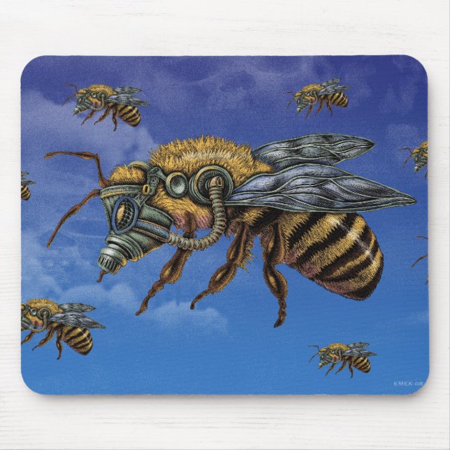 emek_honeybee_mousepad mouse mat (Front)