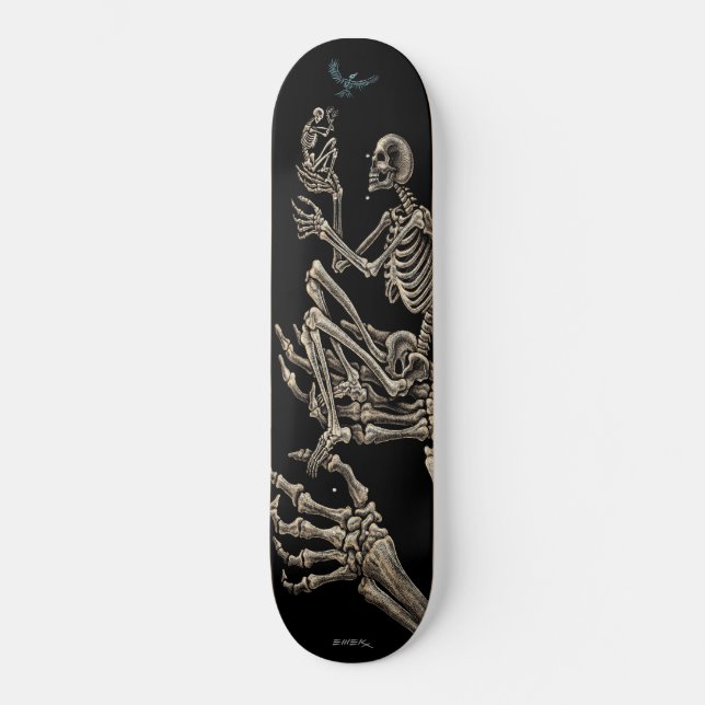 Emek "Skeletonbird" Skateboard (Front)