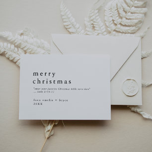 EMELIA Black Easy Bible Verse Religious Christmas Holiday Card