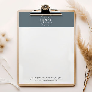 EMELIA Blue Professional Business Logo Company Custom Letterhead