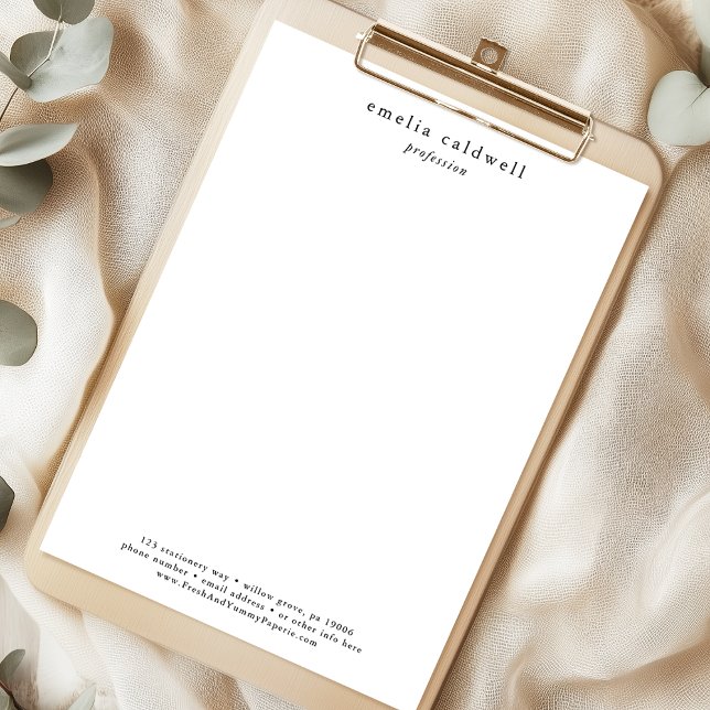 EMELIA Boho Personal Business Professional Company Custom Letterhead (EMELIA Boho Personal Business Professional Company Letterhead)