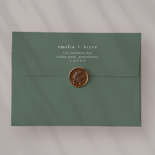 EMELIA Boho Sage Green Wedding Invitation Envelope