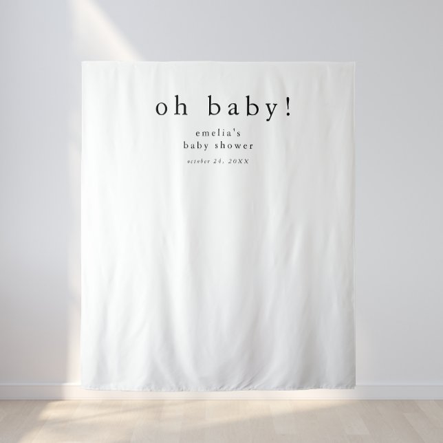 EMELIA Boho Simple Photo Prop Baby Shower Backdrop Tapestry (EMELIA Boho Simple Photo Prop Baby Shower Backdrop)