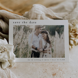 EMELIA Boho Trendy Photo Minimalist Unique Wedding Save The Date