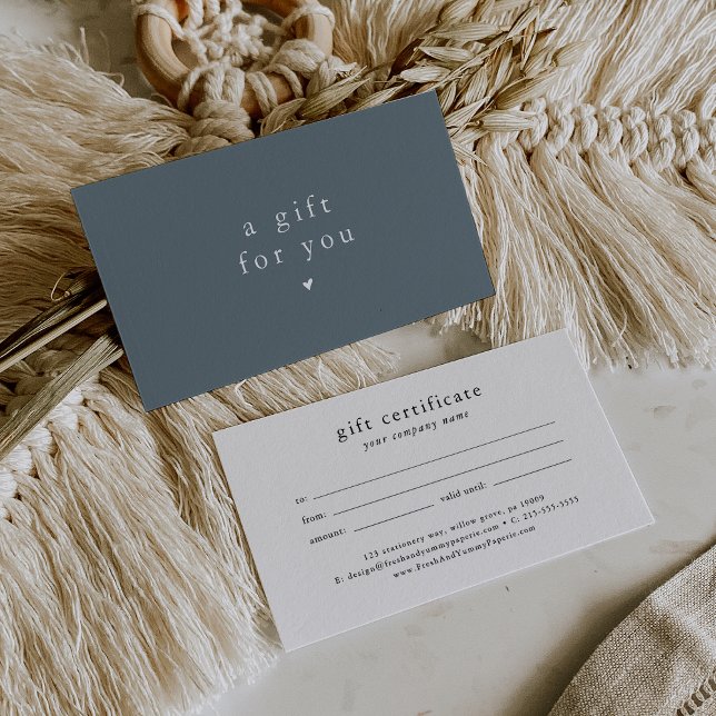 EMELIA Dark Blue Voucher Gift Certificate Template (EMELIA Dark Blue Voucher Gift Certificate Template)