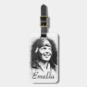 Emelia Earhart - Pilot Luggage Tag
