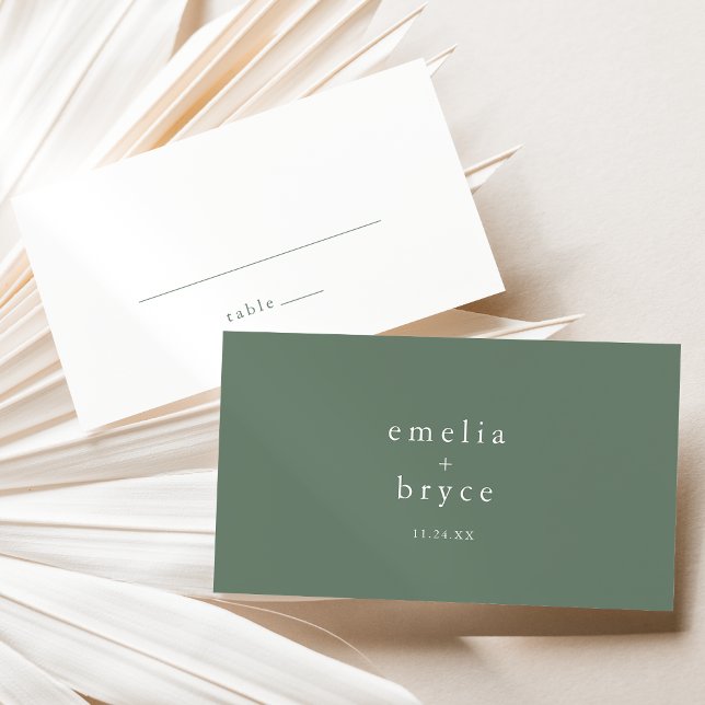 EMELIA Flat Nature Woodland Wedding Place Card (EMELIA Flat Nature Woodland Wedding Place Card)