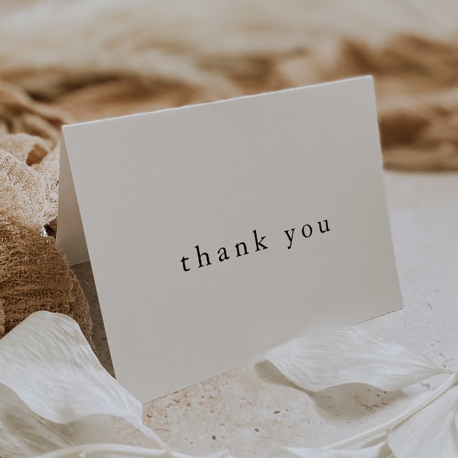 EMELIA Folded Rustic Simple Modern Boho Wedding Thank You Card (EMELIA Folded Rustic Simple Modern Boho Wedding Thank You Card)