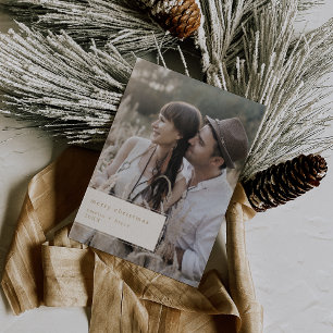 EMELIA Gold Printable Cute Unique Photo Christmas Holiday Card