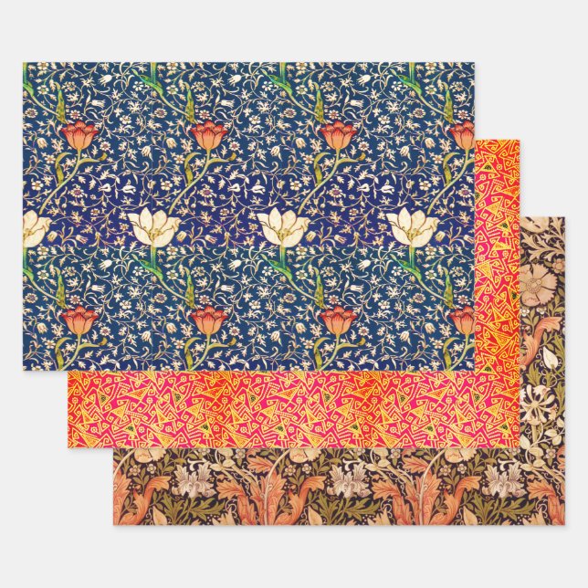 Emelia, Mandinka and William Morris Wrapping Paper Sheet (Set)