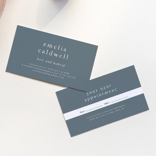 EMELIA Minimal Blue Rustic Small Business Reminder Appointment Card