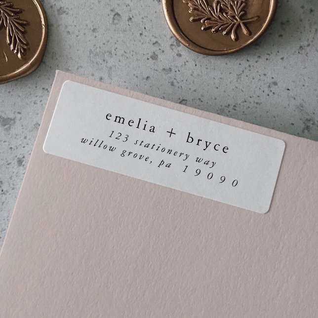 EMELIA Minimalist Unique Return Address Labels (EMELIA Minimalist Unique Return Address Labels)