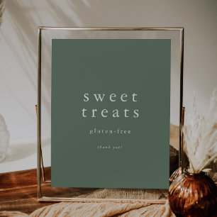 EMELIA Nature Rustic Simple Woodland Sweet Treats Poster