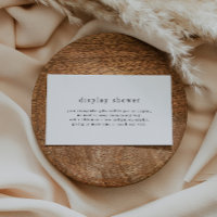 EMELIA Rustic Minimalist Simple Display Shower