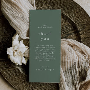 EMELIA Rustic Nature Wedding Table Thank You Cards