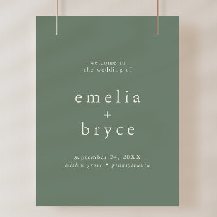 EMELIA Rustic Nature Wedding Welcome Sign Template