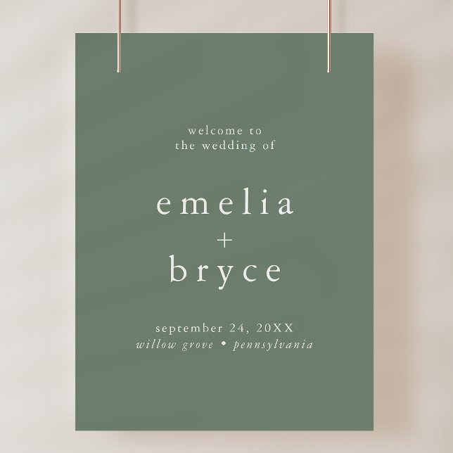 EMELIA Rustic Nature Wedding Welcome Sign Template (EMELIA Rustic Nature Wedding Welcome Sign Template)