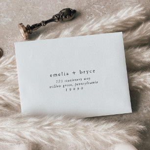 EMELIA Rustic Wedding RSVP Self Addressed Envelope