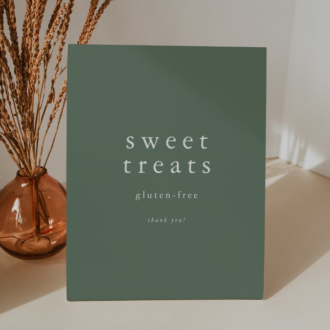 EMELIA Sage Green Forest Mountain Sweet Treats Pedestal Sign (EMELIA Sage Green Forest Mountain Sweet Treats Pedestal Sign)