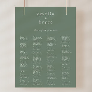 EMELIA Sage Modern Wedding Seating Chart Template