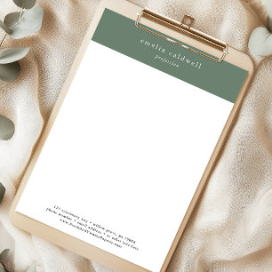 EMELIA Sage Personal Business Professional Company Custom Letterhead