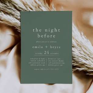 EMELIA Sage The Night Before Rehearsal Dinner Invitation