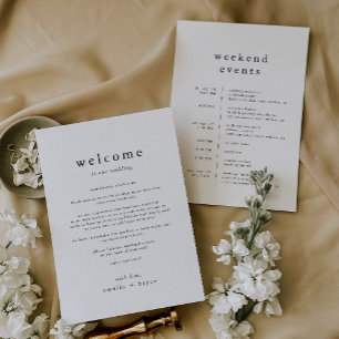EMELIA Simple Wedding Weekend Itinerary Template