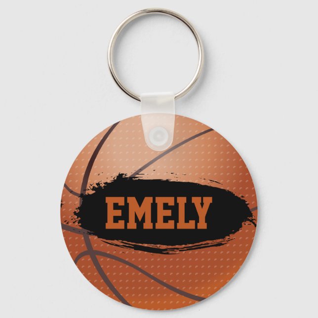 Emely Personalised Basketball Keychain / Keyring (Front)