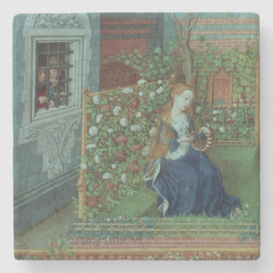 Emelye in her garden. The imprisoned knights Palam Stone Coaster