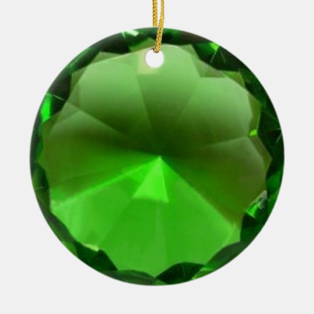Emerald 2 ceramic tree decoration (Front)