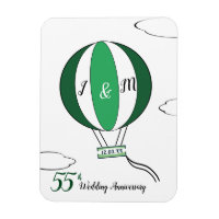 Emerald 55th wedding anniversary hot air balloon