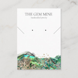 Emerald Agate Gemstone Jewelry Display Card