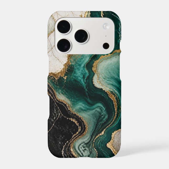 Emerald Agate Marble Phone Case, iPHONE 18 (Back)