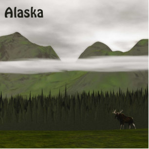 Emerald Alaska Standing Photo Sculpture