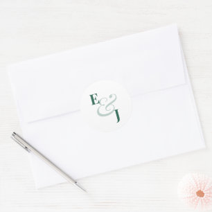 Emerald Ampersand Wedding Envelope Seal