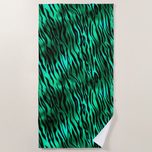 Emerald and Gold Safari Series Design 10 Beach Towel