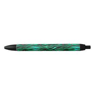 Emerald and Gold Safari Series Design 10 Black Ink Pen