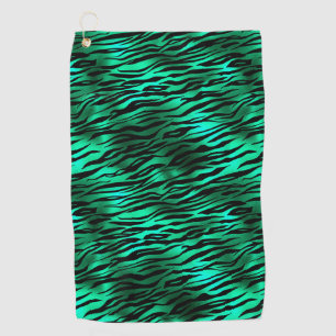 Emerald and Gold Safari Series Design 10 Golf Towel