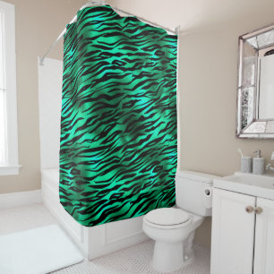 Emerald and Gold Safari Series Design 10 Shower Curtain