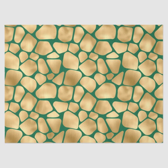 Emerald and Gold Safari Series Design 12 Tissue Paper (Front)