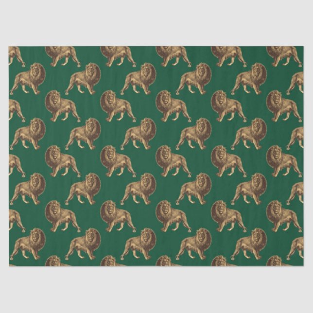 Emerald and Gold Safari Series Design 13 Tissue Paper (Front)
