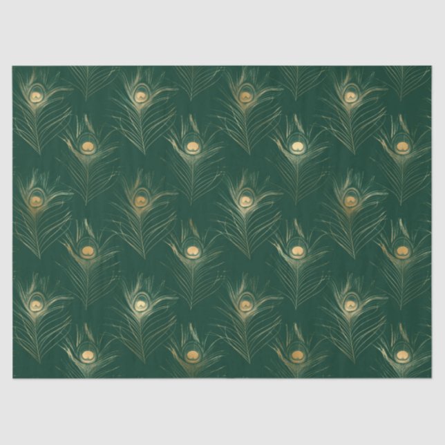 Emerald and Gold Safari Series Design 16 Tissue Paper (Front)