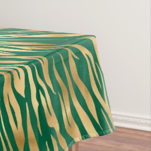 Emerald and Gold Safari Series Design 2 Tablecloth