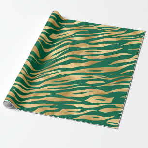 Emerald and Gold Safari Series Design 2 Wrapping Paper
