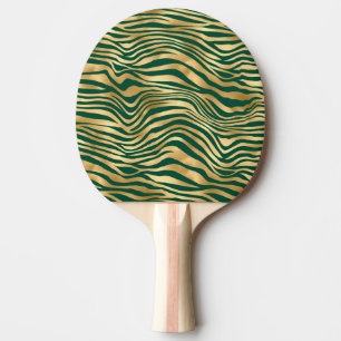 Emerald and Gold Safari Series Design 4 Ping Pong Paddle