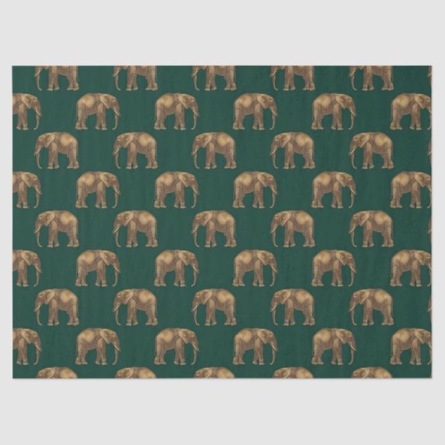 Emerald and Gold Safari Series Design 4 Tissue Paper (Front)