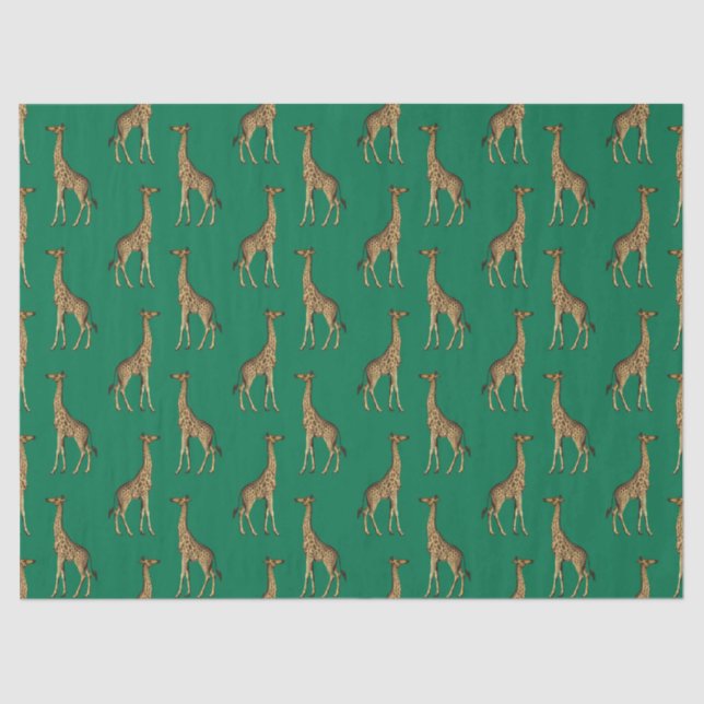 Emerald and Gold Safari Series Design 7 Tissue Paper (Front)