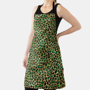Emerald and Gold Safari Series Design 8  Apron