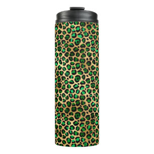 Emerald and Gold Safari Series Design 8 Thermal Tumbler