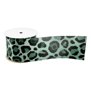 Emerald and Gold Safari Series Design 9 Satin Ribbon
